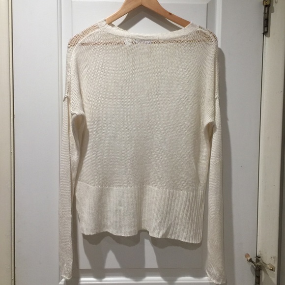 Acrobat Brand White Knit Crew Pullover Sweater S - Picture 2 of 8